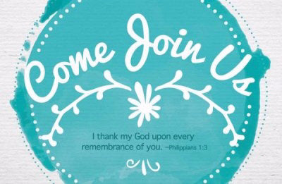 Postcard-Come Join Us (Philippians 1:3 KJV) (Pack Of 25)  (Pkg-25)
