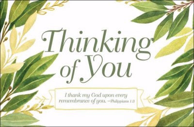 Postcard-Thinking Of You (1 Timothy 1:3 KJV) (Pack Of 25) (Pkg-25)