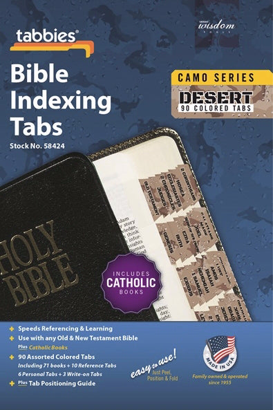 Bible Tab-Camo Series-Desert-Old & New Testament w/Catholic Books