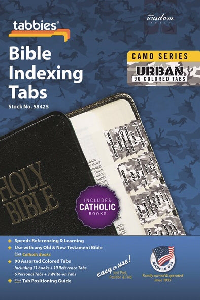 Bible Tab-Camo Series-Urban-Old & New Testament w/Catholic Books