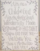 Canvas-You Are A Child Of God (For Table) (8" x 10")