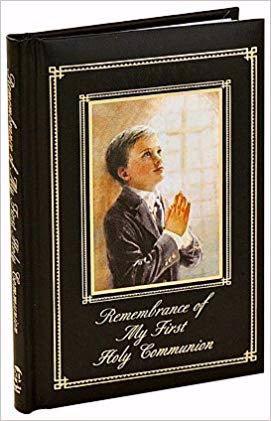 Remembrance Of My First Holy Communion (Boy)-Black Illustrated, Padded