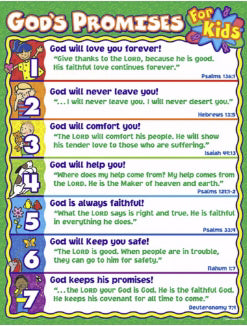 Chart-God's Promises For Kids (17" x 22")
