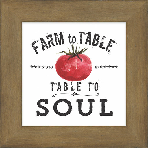 Box Plaque-Table To Soul (Farmers Market Collection) (7 x 7)