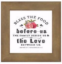 Box Plaque-Bless The Food (Farmers Market Collection) (7 x 7)