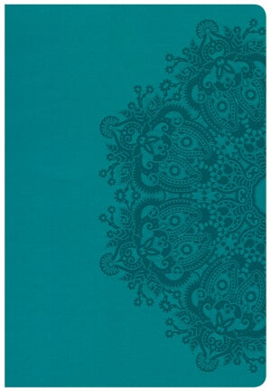 CSB Super Giant Print Reference Bible-Teal LeatherTouch