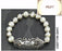 Eden Merry-Pray-White/Silvertone Bracelet
