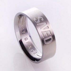 Saved By Grace (Mens) (Sz 10) Ring