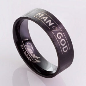Man Of God-Black (Mens) (Sz  9) Ring