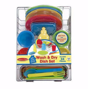 Pretend Play-Wash & Dry Dish Set (24 Pieces) (Ages