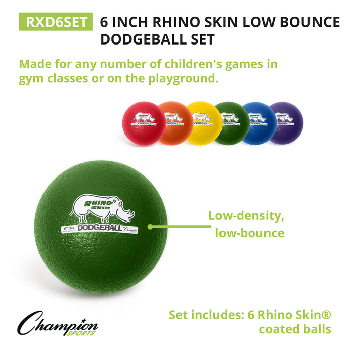 Rhino Skin 6in Dodgeball 6set Asst