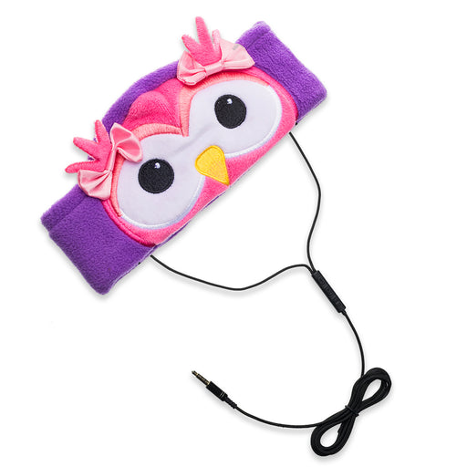 H1 Adjustable Fleece Headband Headphones, Owl