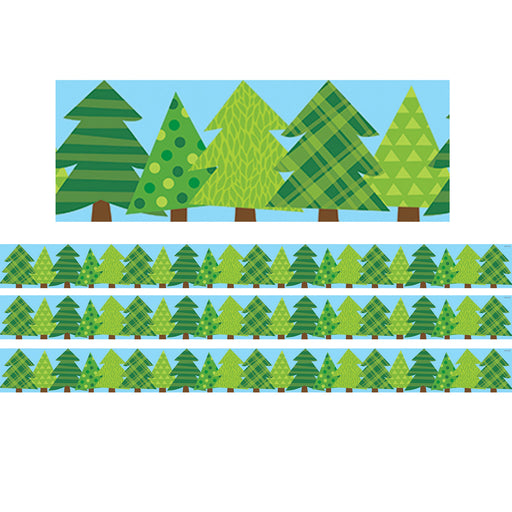 (3 Pk) Pattern Pine Trees Ez Border