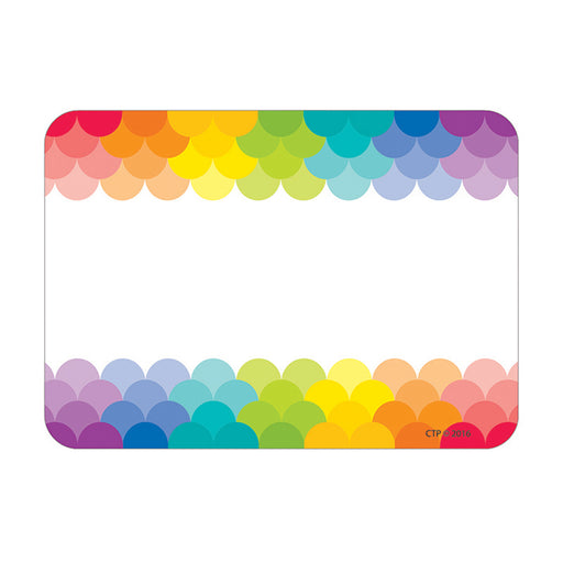 (6 Ea) Painted Palette Rainbow Labels Scallops