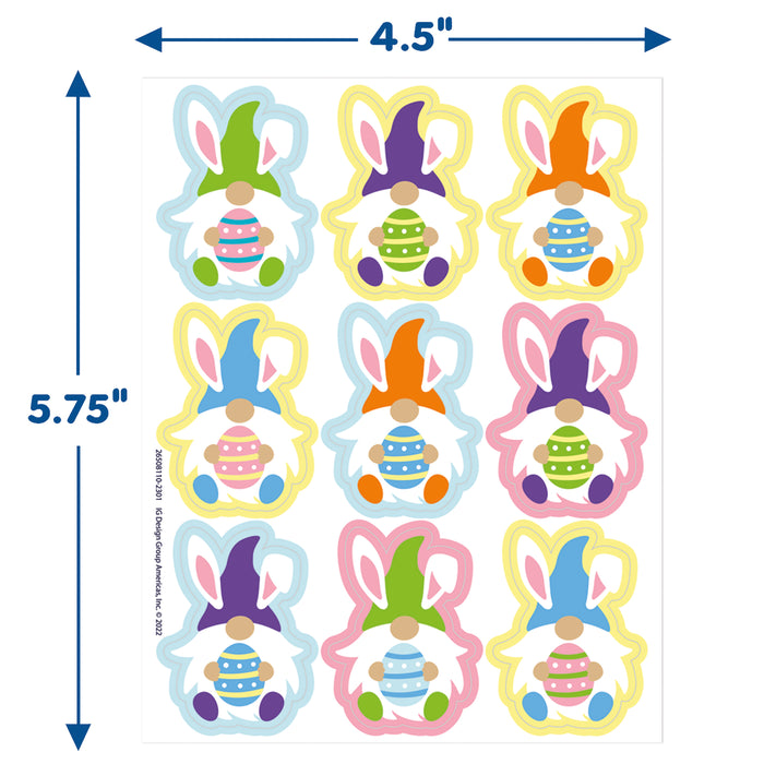 Easter Gnome Giant Stickers, 36 Per Pack, 12 Packs