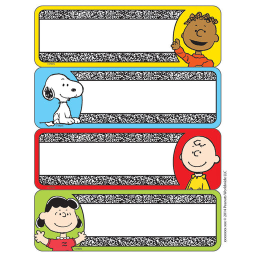 (6 Pk) Peanuts Composition Label Stickers