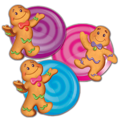(3 Pk) Candy Land Assorted Paper Cut Outs