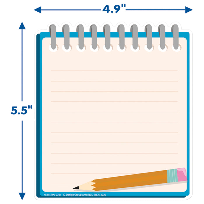 Notebook Paper Cut-Outs, 36 Per Pack, 3 Packs