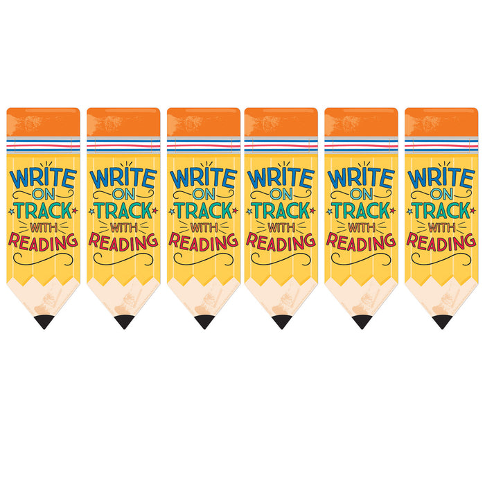 Pencil Write on Track with Reading Bookmarks, 36 Per Pack, 6 Packs
