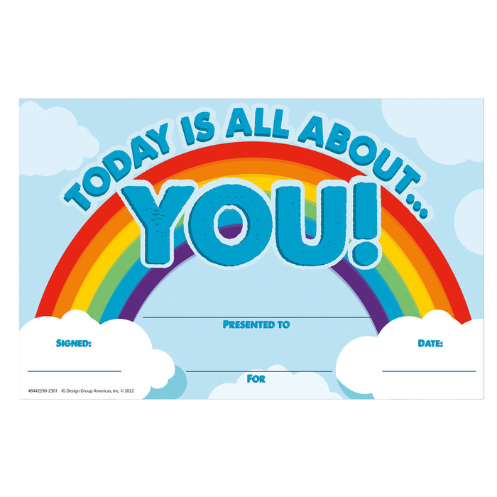 Today Is All About You Recognition Award, 36 Per Pack, 6 Packs