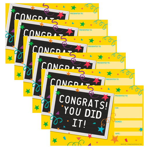 You Did It! Recognition Award, 36 Per Pack, 6 Packs