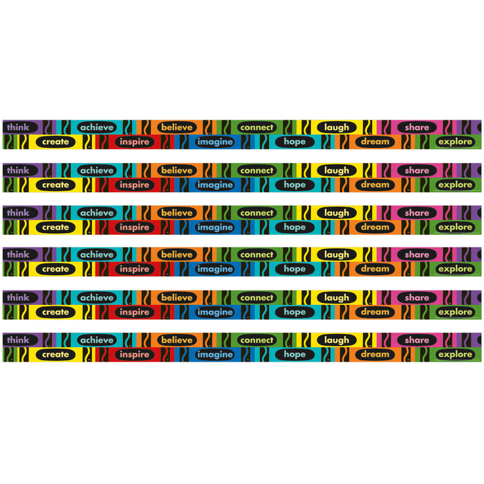 Crayola® Inspirational Words Deco Trim®, 37 Feet Per Pack, 6 Packs