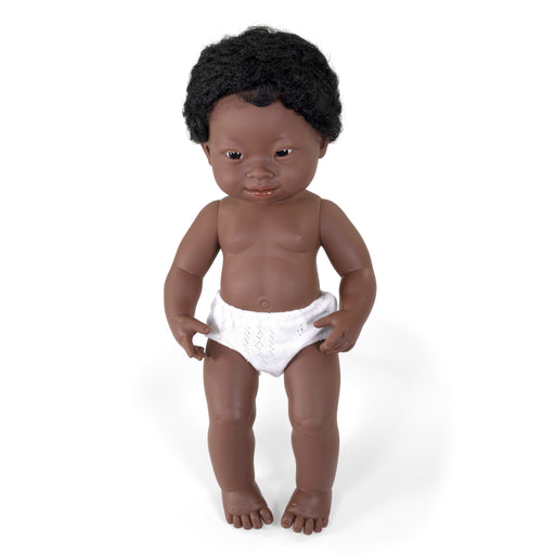 Doll Down Syndrome African-american 15in Boy