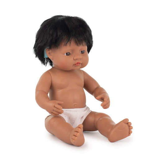 Baby Doll Hispanic Boy With Hearing Aid