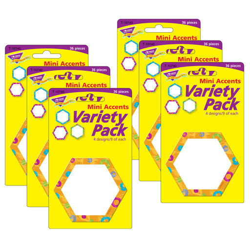 (6 Pk) Color Harm Hexa-swirls Mini Accents Variety Pack