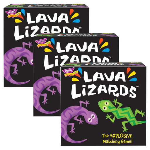 (3 Ea) Lava Lizards Three Corner Card Game
