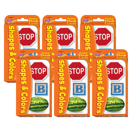 Shapes & Colors Pocket Flash Cards, 6 Packs