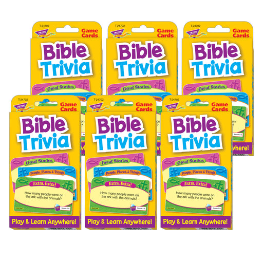 Bible Trivia Challenge Cards®, Pack of 6