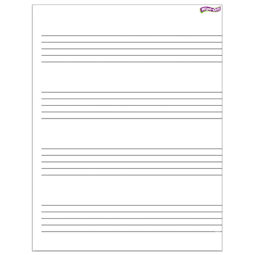 (6 Ea) Music Staff Paper Wipe Off Chart 17x22
