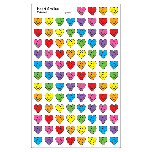 (6 Pk) Heart Smiles Supershape Superspots - Shapes Stickers
