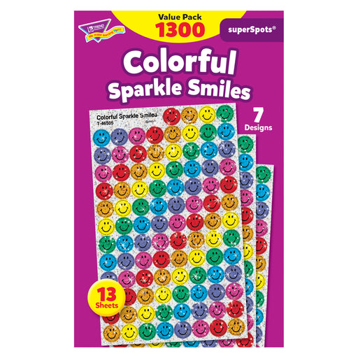 (3 Pk) Superspots Variety 1300 Per Pk Clrful Smiles Sparkle