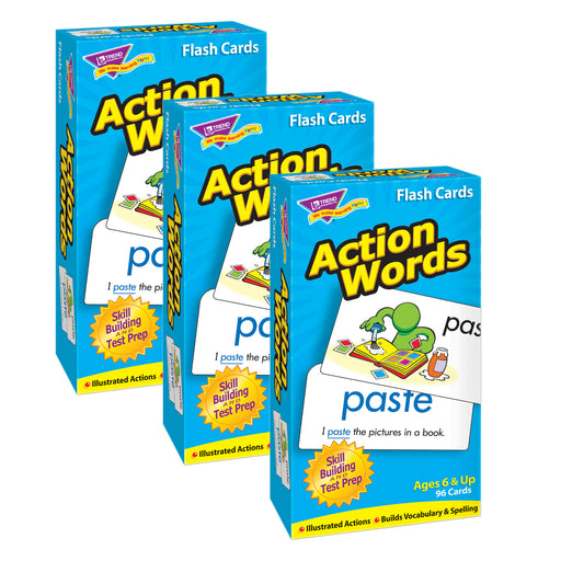 (3 Ea) Flash Cards Action Words 96/box