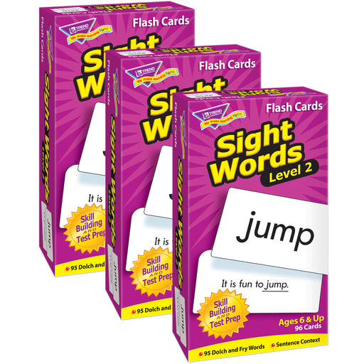 Sight Words – Level 2 Skill Drill Flash Cards, 3 Packs