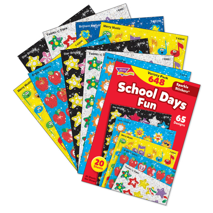 Sparkle Stickers Variety Pack School Days