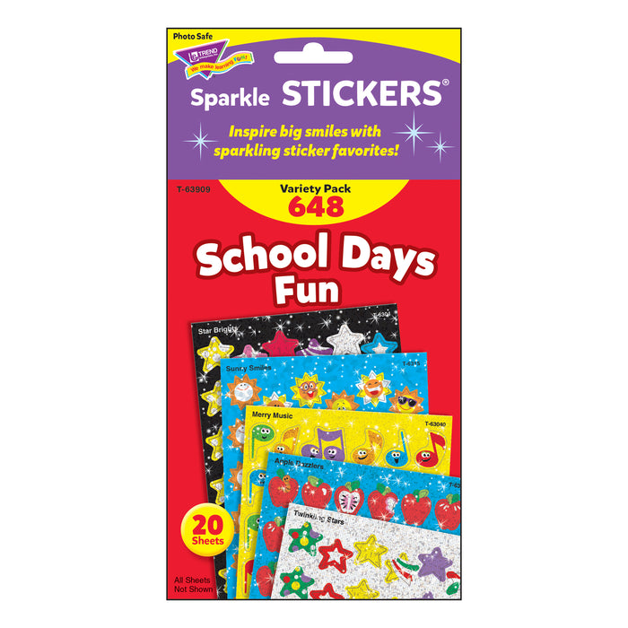 Sparkle Stickers Variety Pack School Days