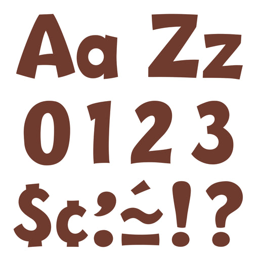 (3 Pk) Ready Letter 4in Playful Chocolate Uppercase & Lowercase