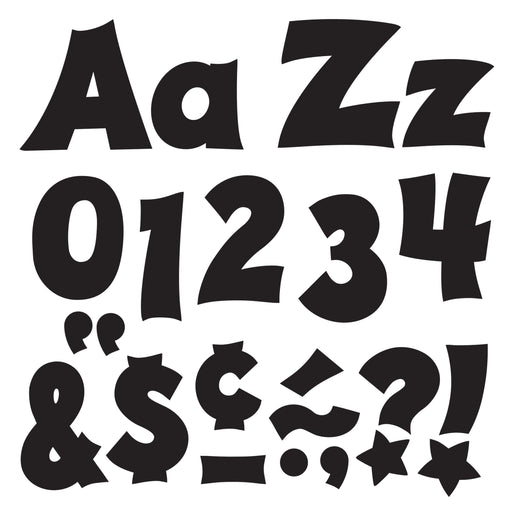 (3 Pk) Ready Letters 4in Black Uppercase Lowercase Combo