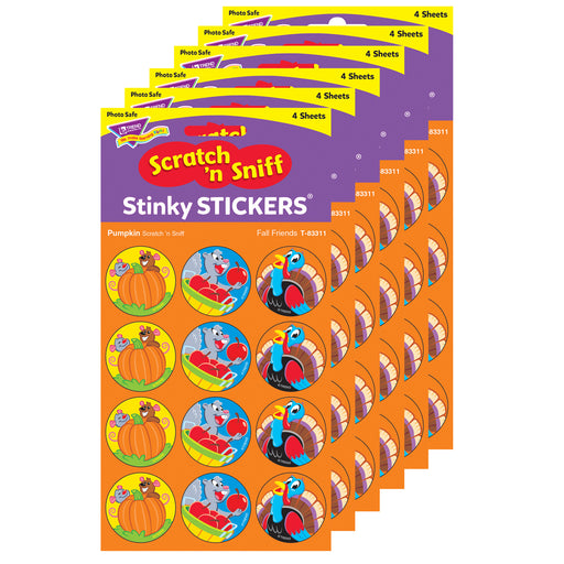 (6 Pk) Fall Friends-pumpkn Stinky Stickers
