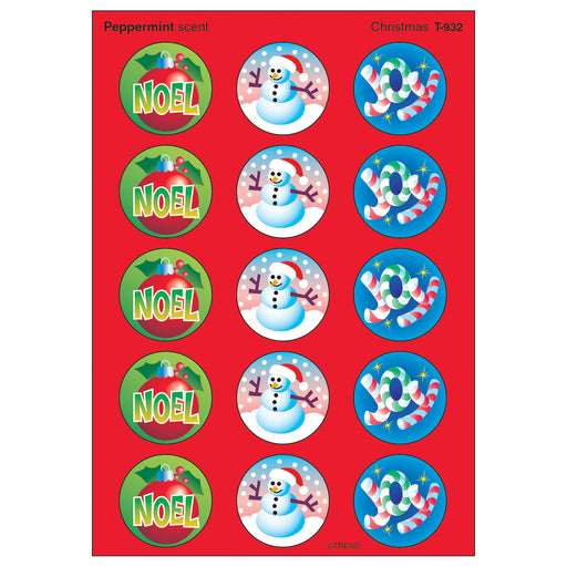 (6 Pk) Stinky Stickers Christmas 60 Per Pk Acid-free Peppermint