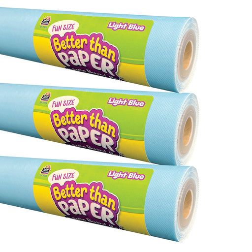 Fun Size Better Than Paper® Bulletin Board Roll, 18" x 12', Light Blue, Pack of 3