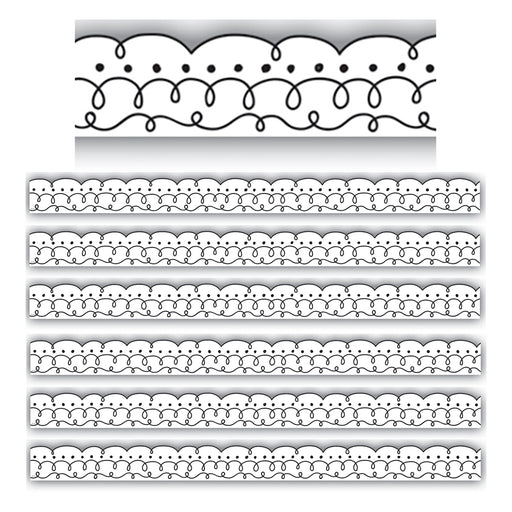 (6 Pk) Squiggles And Dots Die-cut Border