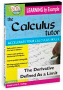 Calculus Tutor:  Derivative Defined As A Limit