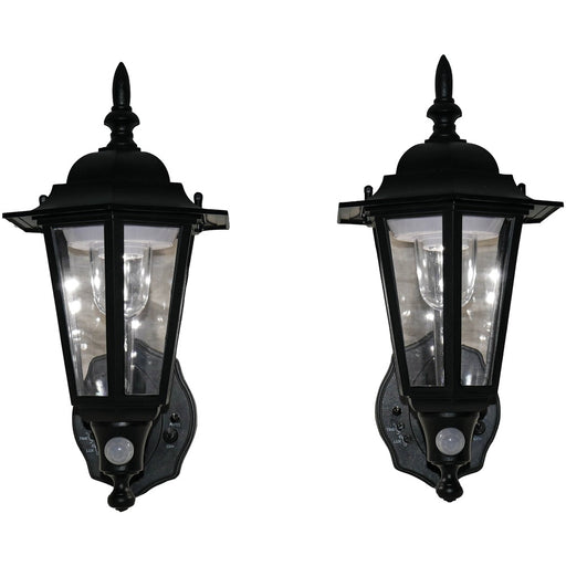 Maxsa Innovations Battery-powered Motion-activated Plastic Led Wall Sconce 2-pack (black)