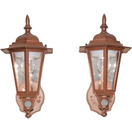 Maxsa Innovations Battery-powered Motion-activated Plastic Led Wall Sconce 2-pack (bronze)