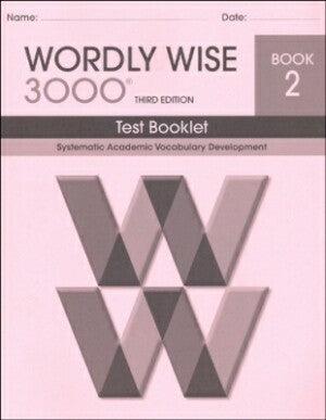 Wordly Wise 3000 Book 2 Test Booklet 3rd Edition