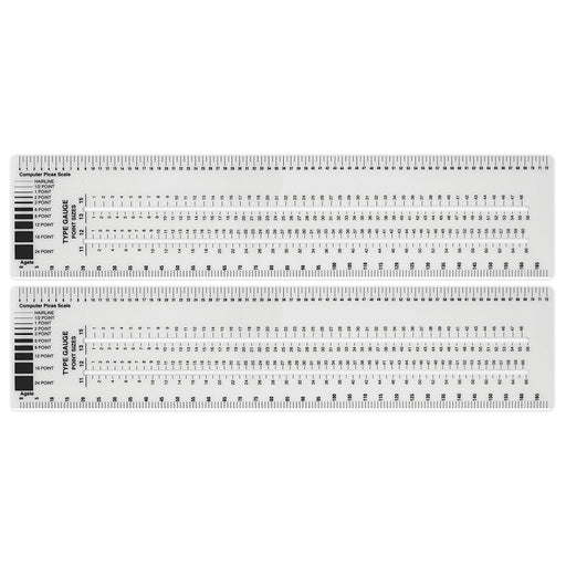 Graphic Arts Ruler, 3" x 12", Pack of 2